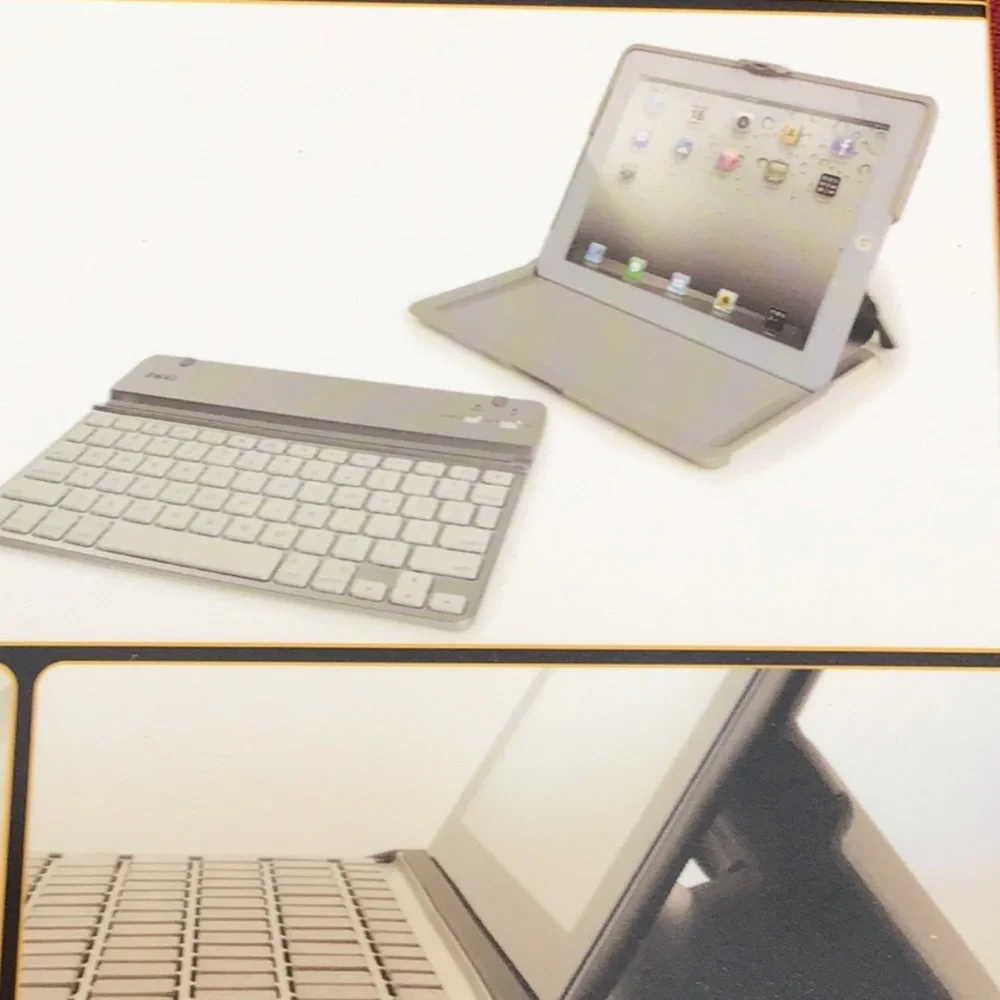 New Zag Mate Zagg folio removable keyboard with stand for iPad 2/3/4